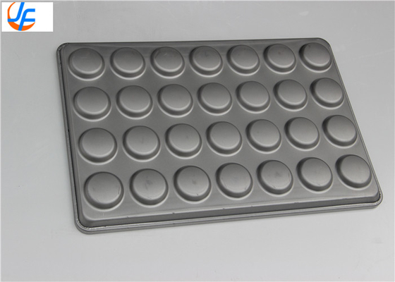 RK Bakeware China Foodservice 42425 เหล็กอัลลูมิเนียมกระจก 15 Mold 3.42 oz แฮมเบอร์กเกอร์บันเทรย์ มัฟฟิน Top Cookie Pa