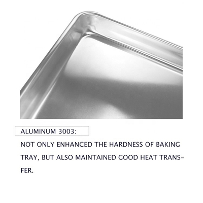 40x60cm ถังเบเกอรี่ โลหะถังเบเกอรี่แผ่น Wire-In-The-Rim Sheet Pan แอลูมิเนียม ถังเบเกอรี่ 1 มม.