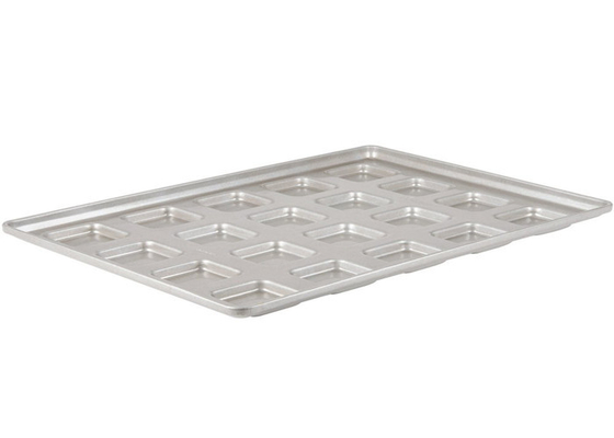 RK Bakeware China Foodservice NSF Custom 22 Square Ciabatta Roll Pan Baking Tray- แบนด์ในริม