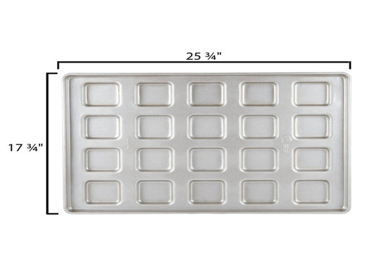 RK Bakeware China Foodservice NSF Custom 22 Square Ciabatta Roll Pan Baking Tray- แบนด์ในริม