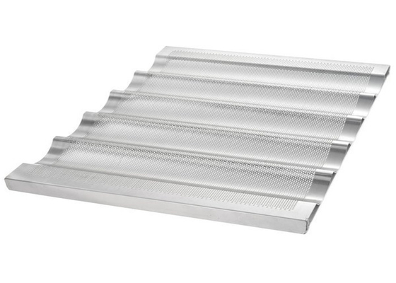 RK Bakeware จีน Foodservice NSF 5 ขนม อลูมิเนียม ถังขนม ไม่สติ๊ก สล็อตกว้าง Baguette ขนมปังฝรั่งเศส