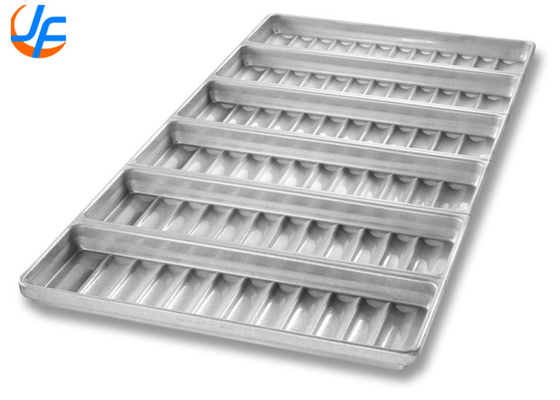 RK Bakeware จีน-52435 กระจกไม่ติด 18 โมล์ด อลูมิเนียมเหล็ก Hot Dog Bun Pan Tray