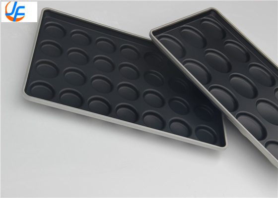 RK Bakeware China Foodservice 42425 เหล็กอัลลูมิเนียมกระจก 15 Mold 3.42 oz แฮมเบอร์กเกอร์บันเทรย์ มัฟฟิน Top Cookie Pa