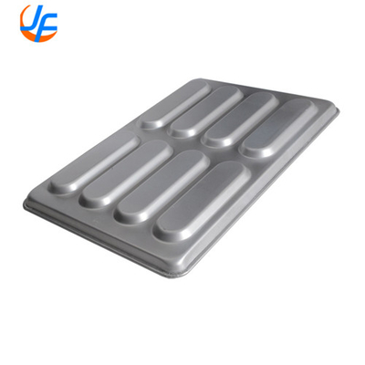 RK Bakeware China Foodservice Commercial Slicone Glazed Hot Dog Bun Pan สําหรับร้านขนมปลีก