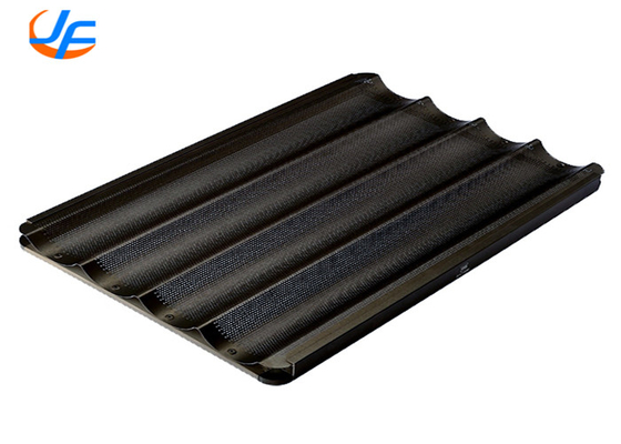 RK Bakeware จีน Foodservice NSF ออสเตรเลีย แมคกี้ 5 ฟลอยท์ Nonstick กระจกอัลลูมิเนียม Baguette baking tray