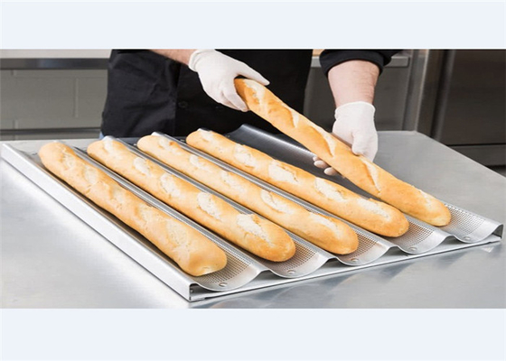 RK Bakeware จีน Foodservice NSF ออสเตรเลีย แมคกี้ 5 ฟลอยท์ Nonstick กระจกอัลลูมิเนียม Baguette baking tray