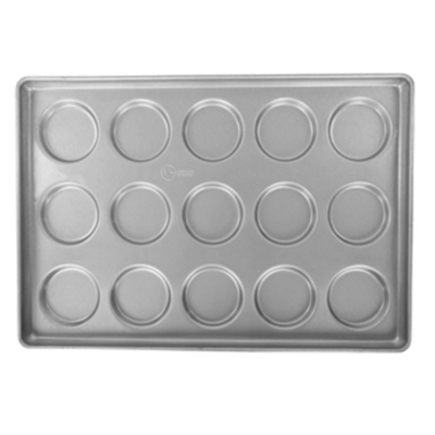 RK Bakeware China Foodservice 15 โมล์ด อลูมิเนียมสแตนเลส แฮมเบอร์เกอร์บาน เท / มัฟฟีนท็อป / คูเกิ้กเบคปัน
