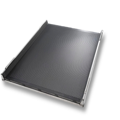 RK Bakeware China Foodservice NSF Durashield Coating 5 Channel Stackable Tablock Baguette Tray เครื่องทําเบเก็ทแบบตารางที่สามารถต้อนไว้ได้