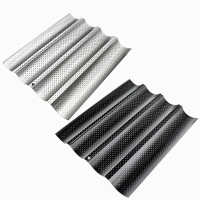 RK Bakeware จีน Foodservice NSF อลูมิเนียม Glaze Meatloaf Pan Baguette Baking Tray กระทะขนม