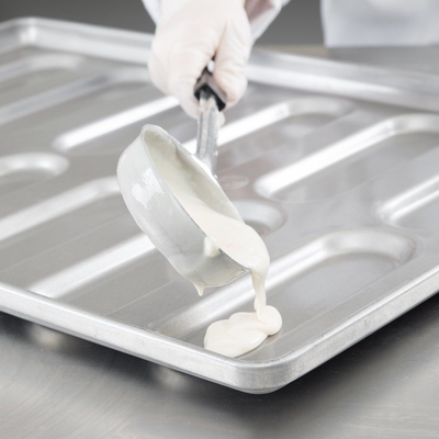 Rk Bakeware จีน-41055 กระจกเหล็กอัลลูมิเนียมกลมปลาย Hoagie Bun Pan Tray
