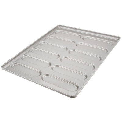 Rk Bakeware จีน-41055 กระจกเหล็กอัลลูมิเนียมกลมปลาย Hoagie Bun Pan Tray