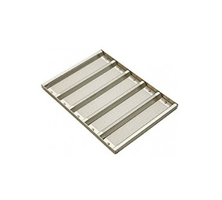 RK Bakeware China Foodservice NSF เครื่องทําเบเกอรี่พาณิชย์ 5 Count 3 Inch Sub Sandwich Roll Pan Baking Tray