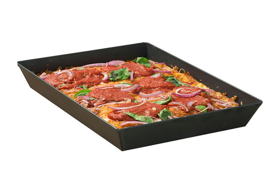 RK Bakeware China Foodservice NSF Commercial Hard Coat Aluminum Pizza Pan / Detroit Pizza Pans ขนาด 8&quot; X 10&quot; X 2.38&quot;