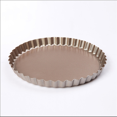 Rk Bakeware จีน-แฮร์ดโค้ท Fluted รอบอลูมิเนียม Pizza Form Pan