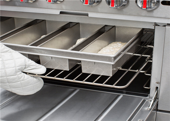 RK Bakeware จีน-ชิคาโก โลหะ 4 สาย สะสม อลูมิเนียม Pullman ขนมปัง กระทะขนมปัง 13 &quot;x 4&quot; x 4&quot;