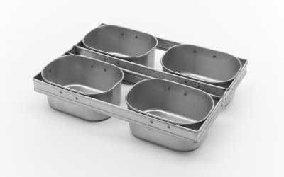 Rk Bakeware จีน-600g Nonstick 4 สายเกษตรบ้าน ขาวแซนวิช ขนมปังกระทะ