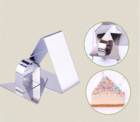RK Bakeware จีน Foodservice NSF สามเหลี่ยม Mousse เค้ก แหวน สแตนเลส แหวน Mold ตัด บิสกิต เค้ก Bakeware Mold