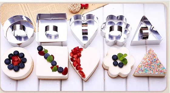 RK Bakeware จีน Foodservice NSF สามเหลี่ยม Mousse เค้ก แหวน สแตนเลส แหวน Mold ตัด บิสกิต เค้ก Bakeware Mold