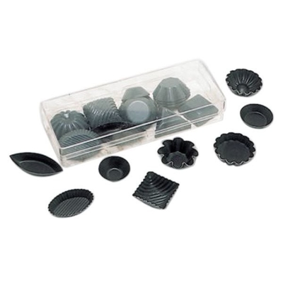 RK Bakeware China Foodservice NSF อัลลูมิเนียมไม่เหนียว แป๊ตตี้ 4 / ทาร์ทเล็ต / คีเช่ โมลด์ - 50 / ชุด