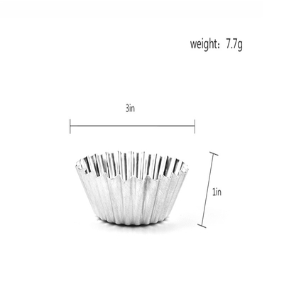 อัลลอยเค้ก Tart Mold เครื่องมือเบ้กเค้ก Cupcake Egg Mold