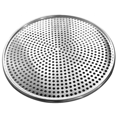 11 นิ้ว perforated กลม Punched ปิซซ่ากระถางกับหลุม baking tray อลูมิเนียมปิซซ่ากระถาง bandejas para panaderia