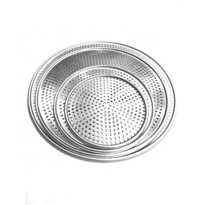 14 นิ้ว perforated กลมอลูมิเนียม pizza pan baking tray พัง pizza tray สําหรับ bakery หรือบาร์หรือร้านอาหาร