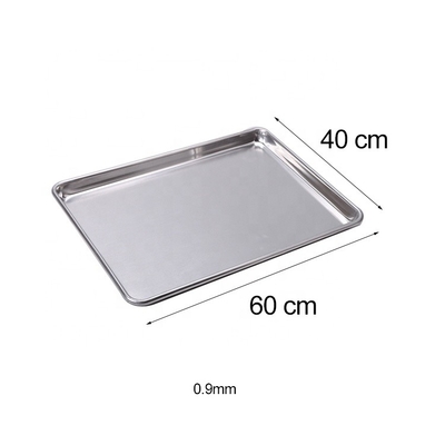 40x60cm ถังเบเกอรี่ โลหะถังเบเกอรี่แผ่น Wire-In-The-Rim Sheet Pan แอลูมิเนียม ถังเบเกอรี่ 1 มม.