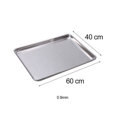 40 * 60 ซม ยุโรป baking tray สี่เหลี่ยม อลูมิเนียม baking pan เหล็ก-สายใน roll-Rim sheet pan 0.9 มม