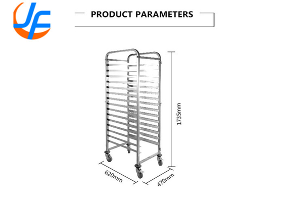RK Bakeware China Foodservice NSF 470*620 REVENT ช่องเตาอบสองเตา ถังถังรถยนต์เหล็กไร้เหล็ก GN1/1 Pan Trolley