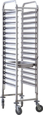 RK Bakeware China-Z Frame Nesting Stainless Steel Baking Trolley รถขนมเตาอบคู่ สําหรับร้านขนมปลีก