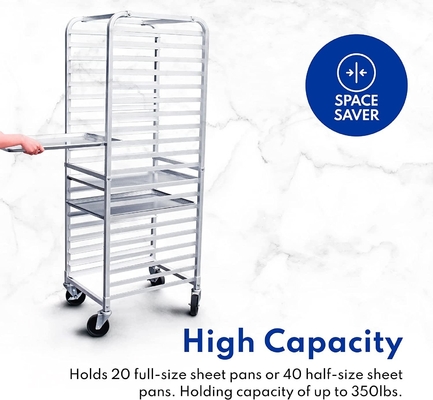 Rk Bakeware China Foodservice 36527 Commercial 20 Tier อลูมิเนียมแผ่นกระทะ Rack Bun Pan Rack