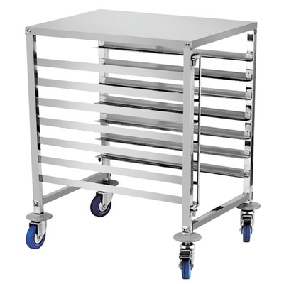 RK Bakeware จีน-6 Pan End Load Undercounter งานบนแผ่น / Bun Pan Rack กับช่องทางด้าน
